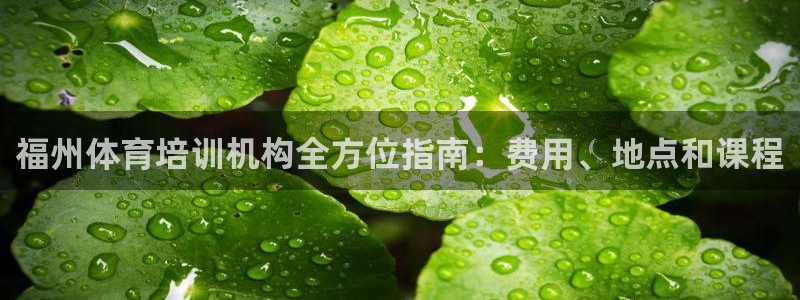 尊龙-人生就是博!：福州体育培训机构全方位指南：费用
