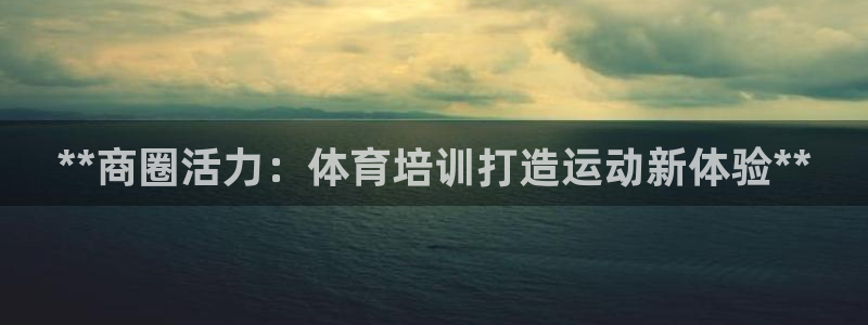 尊龙凯时的企业文化：**商圈活力：体育培训打造运动新