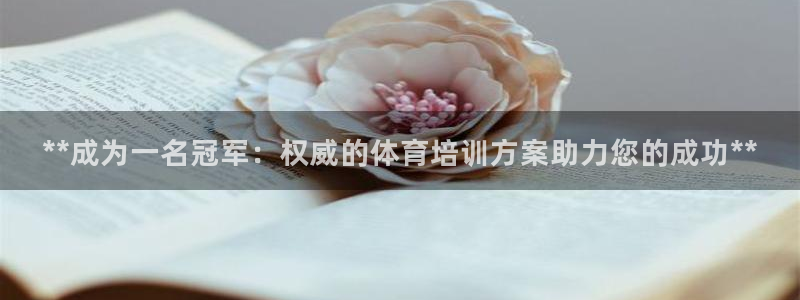 尊龙凯时提不了款：**成为一名冠军：权威的体育培训方